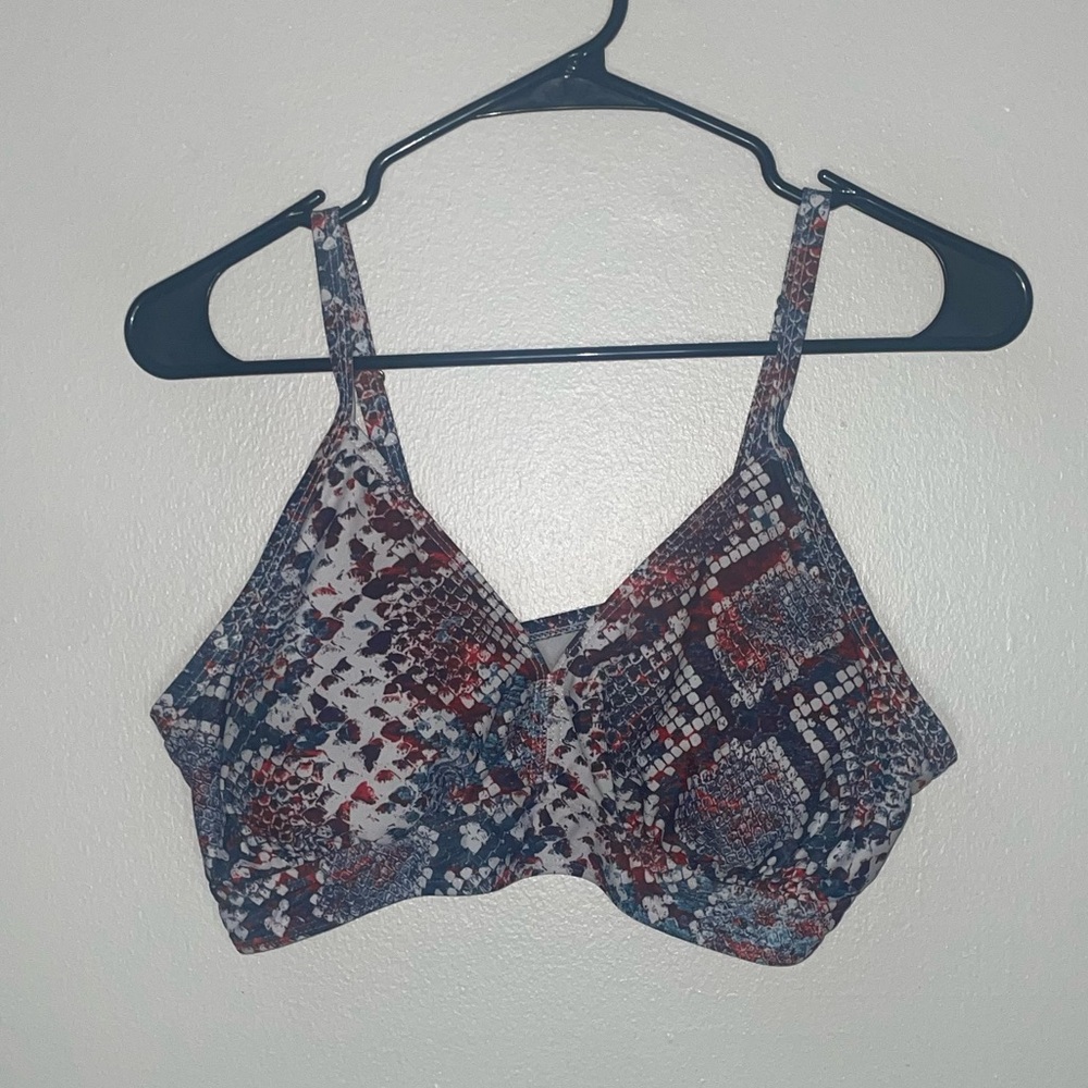 Snake Print Swim Top